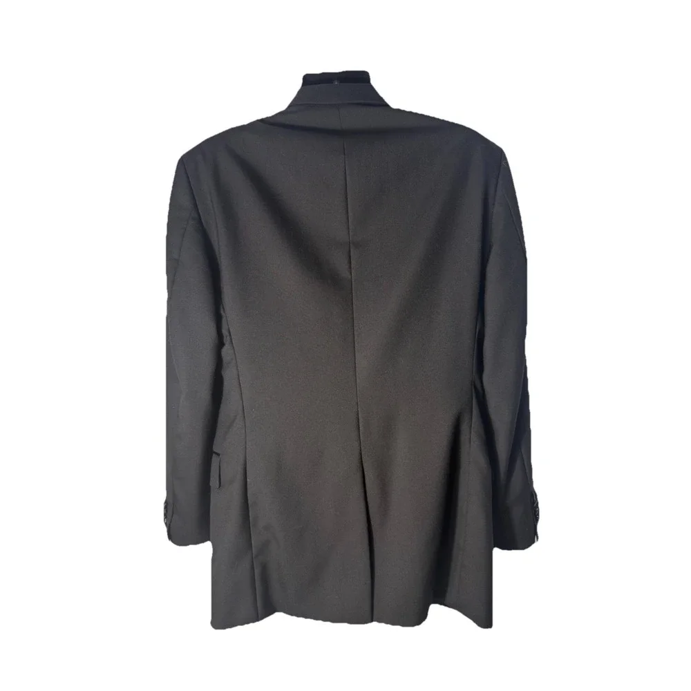 Jos‎ A Bank Formal Elegant Tuxedo Black Jacket Wool/ Satin Trim Sz 43L Wedding